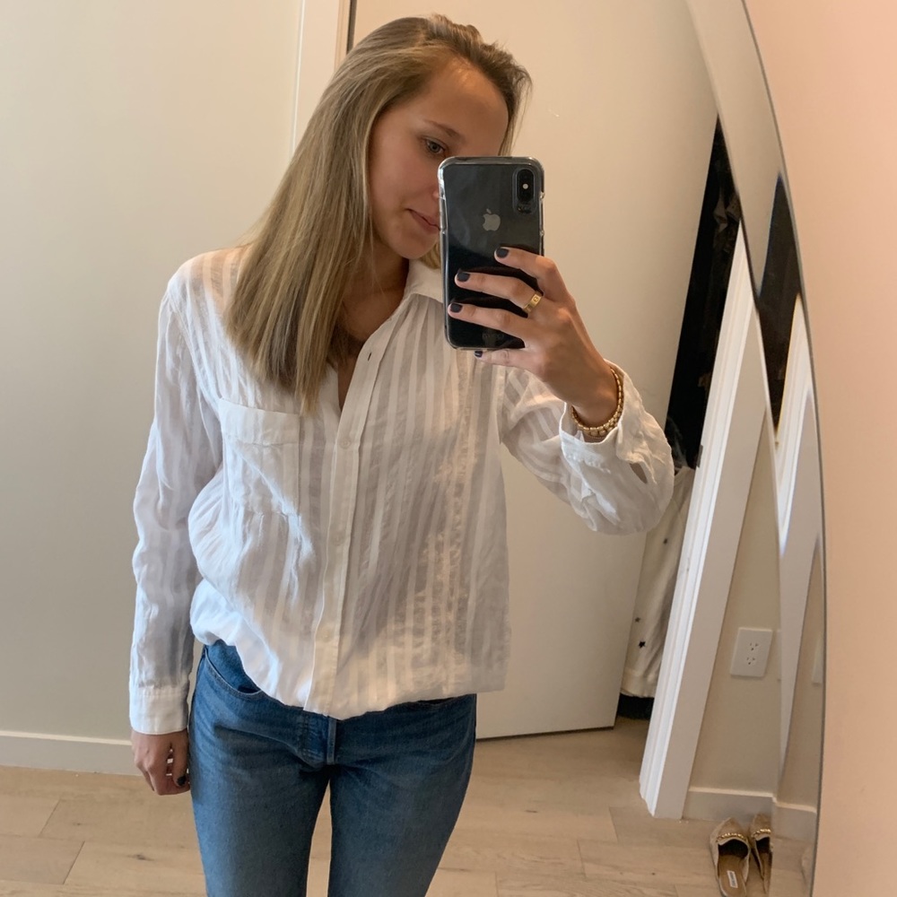 Rails Striped Button-Down Shirt - image 3